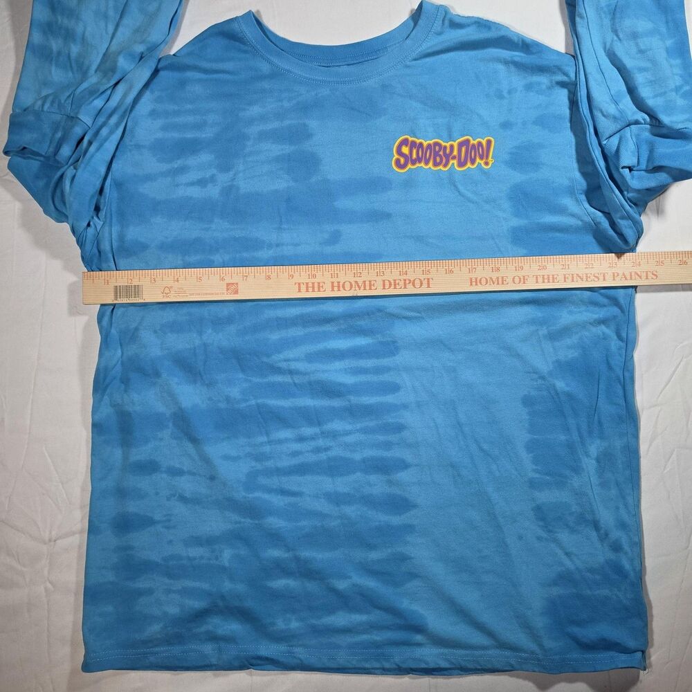 Scooby-Doo Mystery Machine Shirt Mens XL Blue Long Sleeve Graphic Tee Freeze - Picture 6 of 11